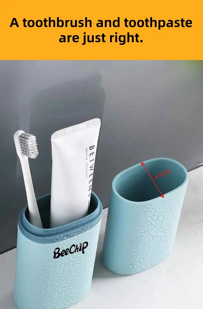 Travel Portable Toothbrush Case Mouthwash Cup Storage Box Creative Simple Dental Kit Box Wash Cup Set Voyage Accessories