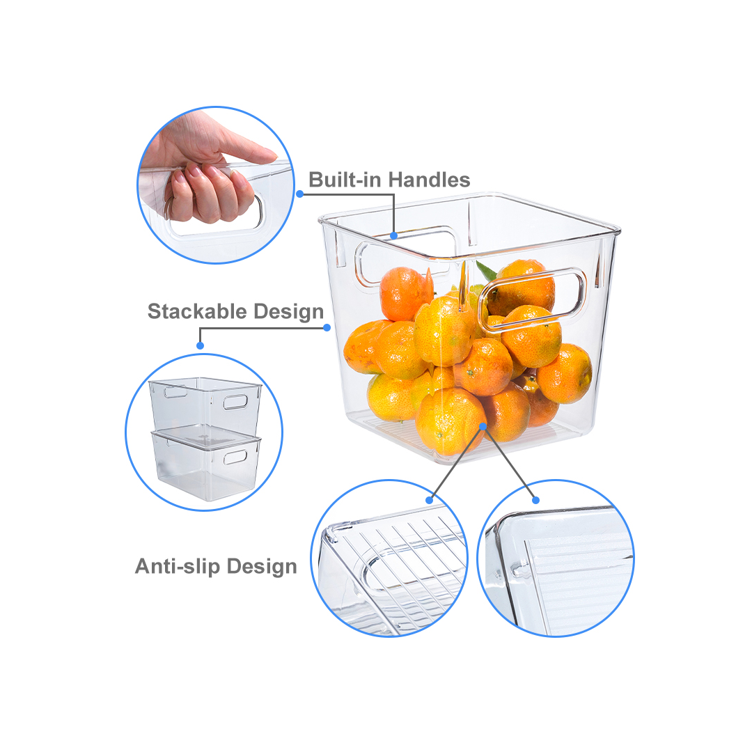 Extra-Large Organizer Bin with Lid - 1 Set Clear