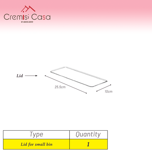 Small size lid for Organizer Bin - 1 Piece Clear