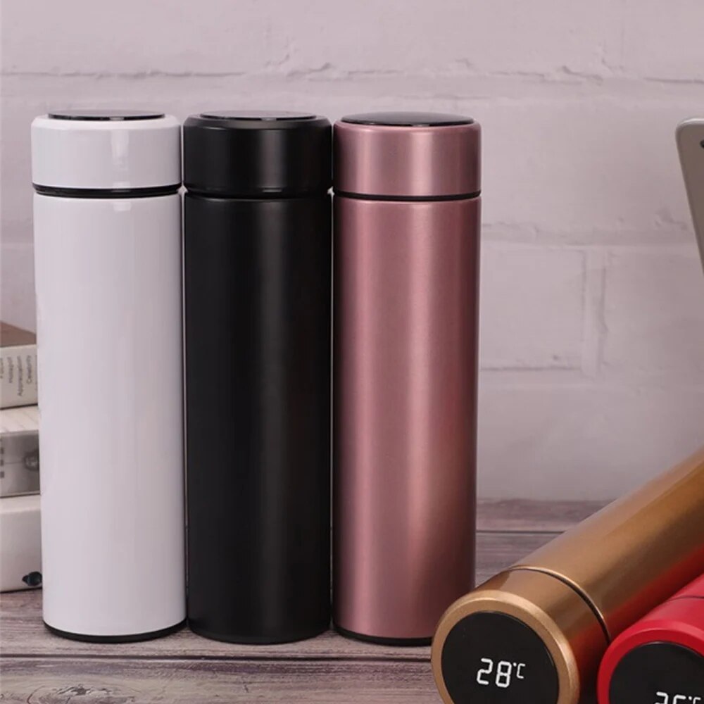 500ml Creative Smart LED Thermos Tea Diffuser Bottle Temperature Display Vacuum Flasks Stainless Steel Water Bottle Thermos Cup