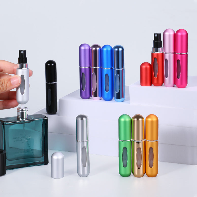 5/8ml Refillable Perfume Spray Atomizer Aluminum Perfume Spray Scent Pump Perfume Atomizer Refillable Mini Bottle for Car or Travel